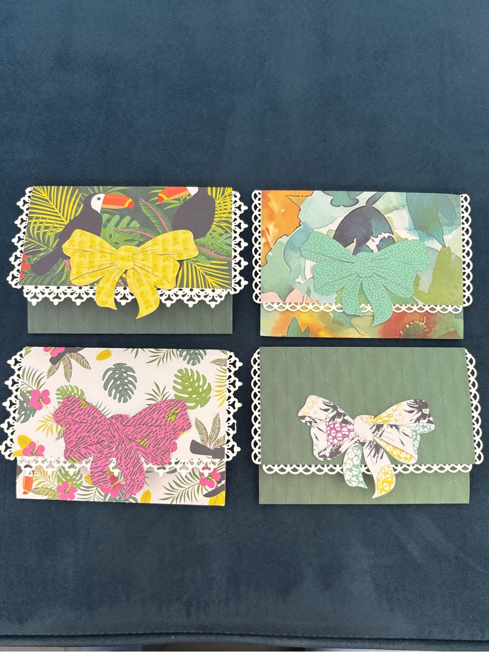 Bundle: handmade bow greeting cards